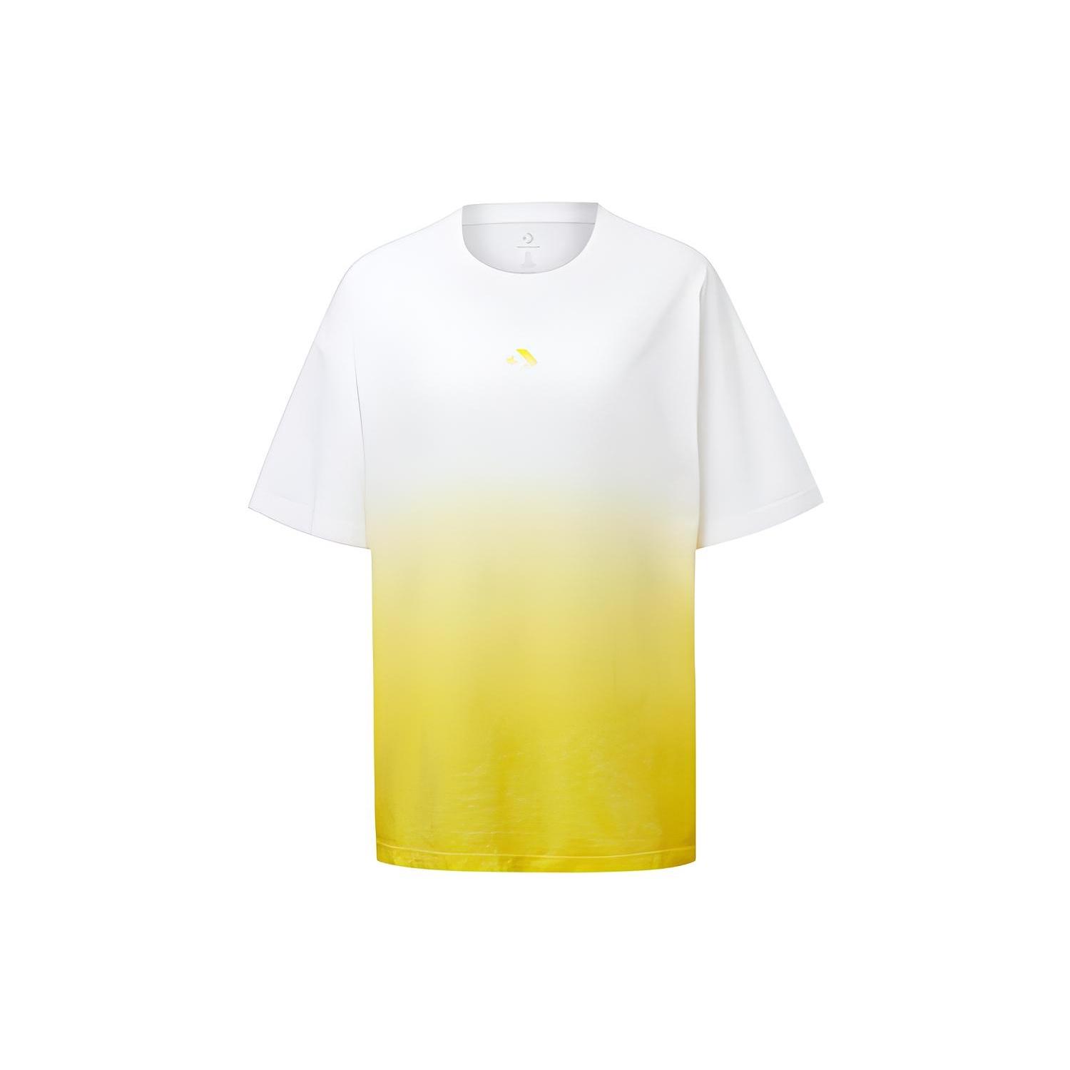 (WMNS) Converse Logo Printing Gradient Short Sleeve Yellow Women s 10020993-745 L