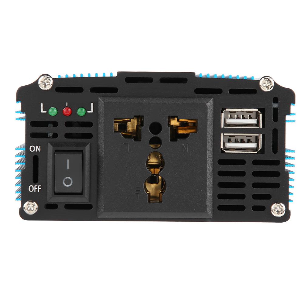 500W DC 12V to AC 220V‑240V Peak 600W Car Power Inverter Converter Dual USB Charger Adapter