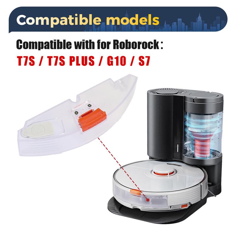 Water Tank For Roborock S7/S70/S75/T7S/T7S PLUS/G10 Robot Vacuum Cleaner Electrically Controlled Water Box Replacement