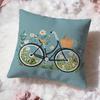 Popular Country Flower Bicycle Cushion Cover Soft Washable Pillow Case Multi-Scene For Couch Bed Travel Office Use
