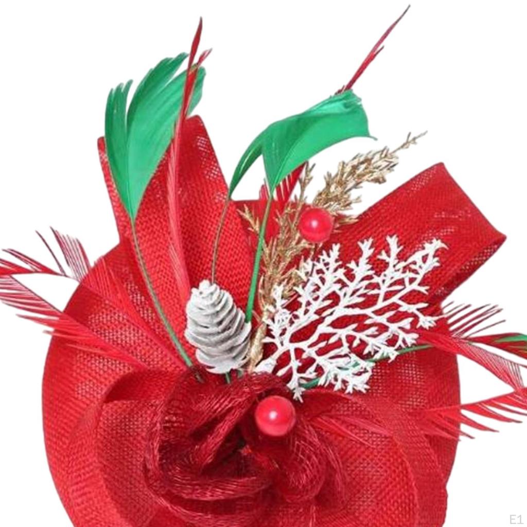 Bridal Hat Hair Clip Cosplay Accessories Christmas Hairpin for Halloween Fancy Dress