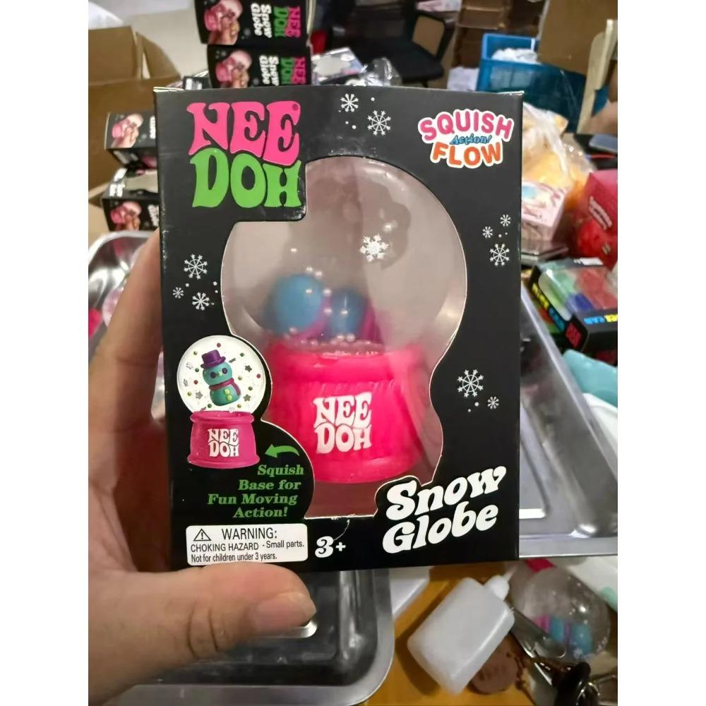 New Product NeeDoh Squish Flow Snow Globe Crunch Crunch Stress Relief Toy Squeeze Toy Nice Cube Sensory Toy for Adults Gifts