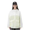 Anta X National Geographic Outdoor Series Color Block Zip-Up Hooded Lightweight Loose Jacket Women Jackets Paper-White Champagne-Green 162436606-3