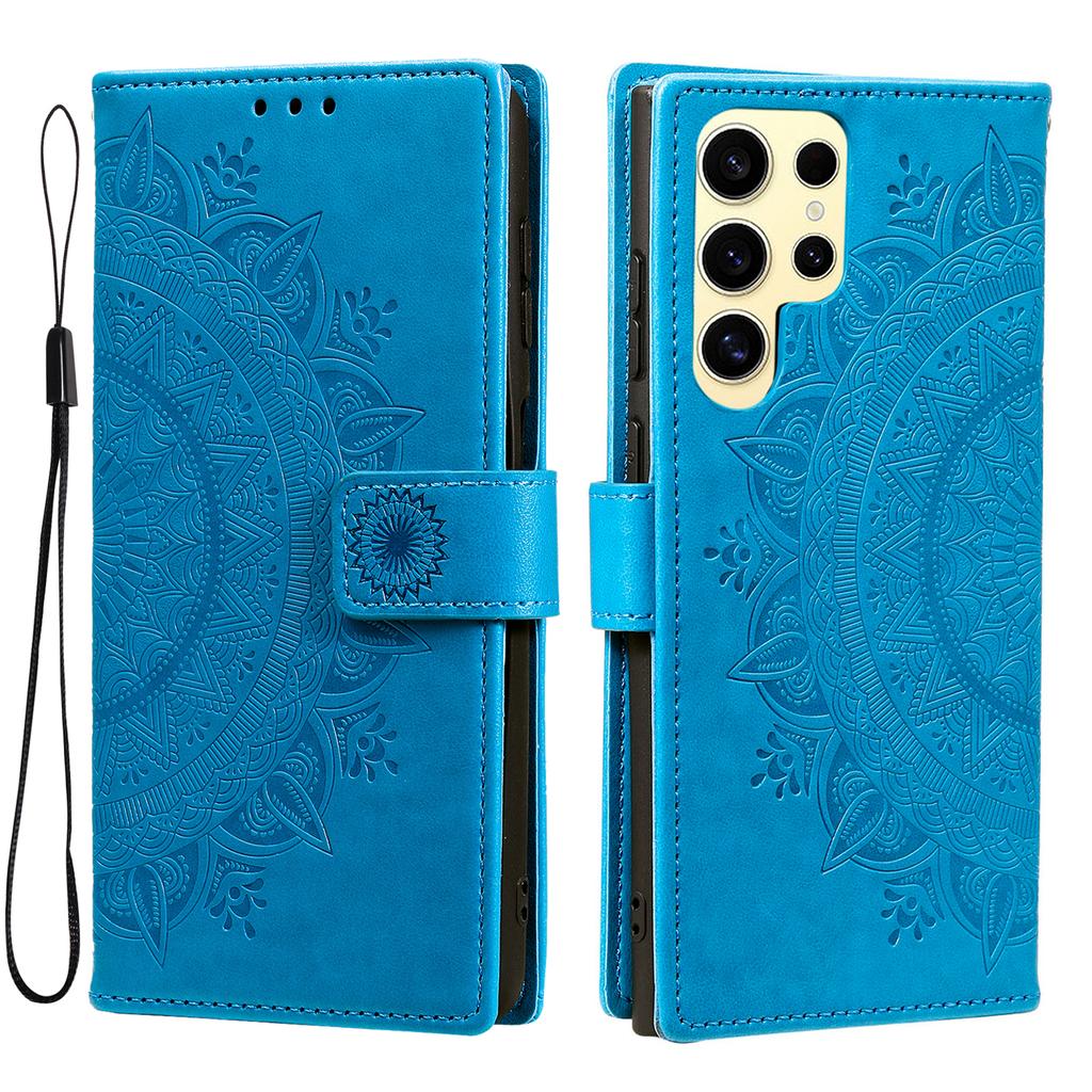 For Samsung Galaxy S25 Ultra Case Imprinted Totem PU Leather Wallet Stand Phone Cover