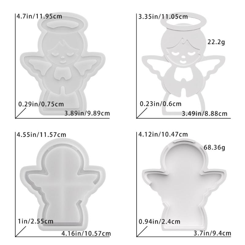 Reusable Silicone Mould Angelic Design Cement Plasters Resin Craft Projects