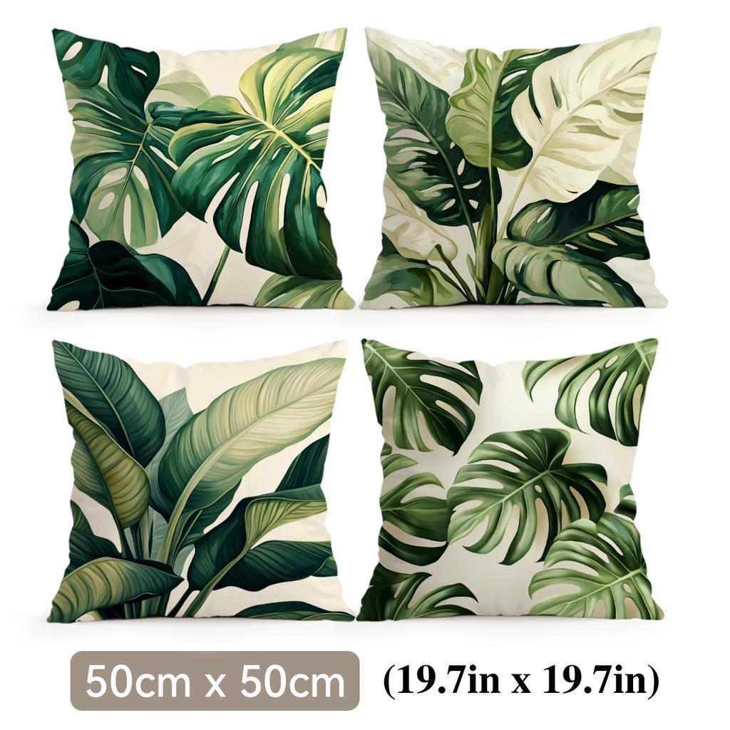 Tropical Leaves In Summer Cushion Covers Pillowcase Fantasy-Inspired Home Decor Sofa Cushion Cover Living Room Bed Car Decor