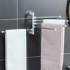 Punch-Free Bathroom Bath Towel Holder Multi-Bar Wall Mounted Rotating Towel Rack Cabinet Door Back Kitchen Toolhanger Shelf Rack