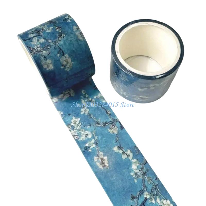 R6FF Vintage Craft Tape for Craft 30mm Oil Painting Decorative Tape for Scrapbooking