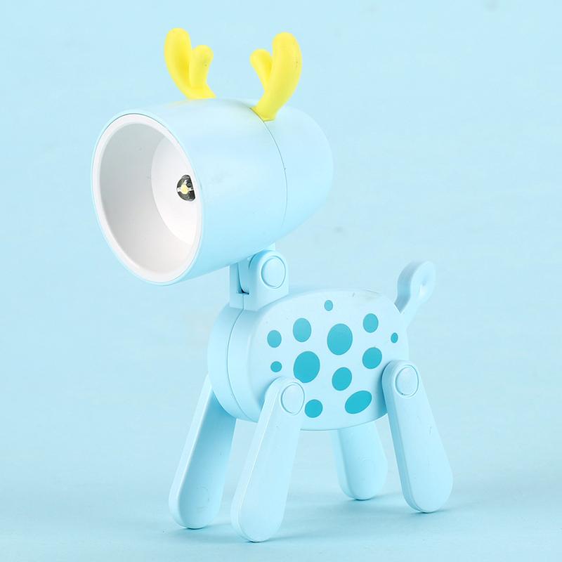 Creative Mini Led Desk Lamp Cartoon Folding Table Lamp Kids Room Bedroom Reading Book Light DIY Desktop Ornament Holiday Gifts
