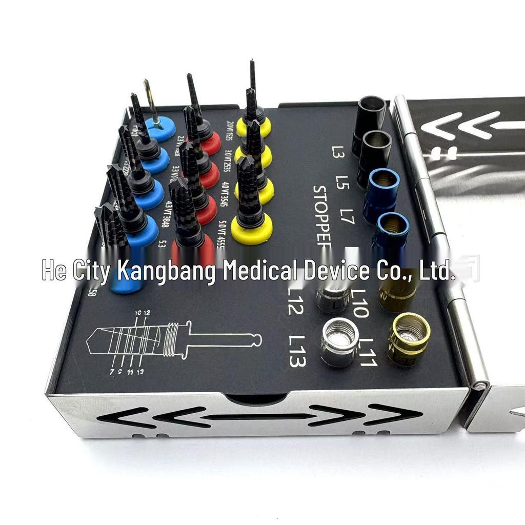 Maxillary Sinus Lift & Bone Compaction Drill Set with Stop Ring for Oral Procedures