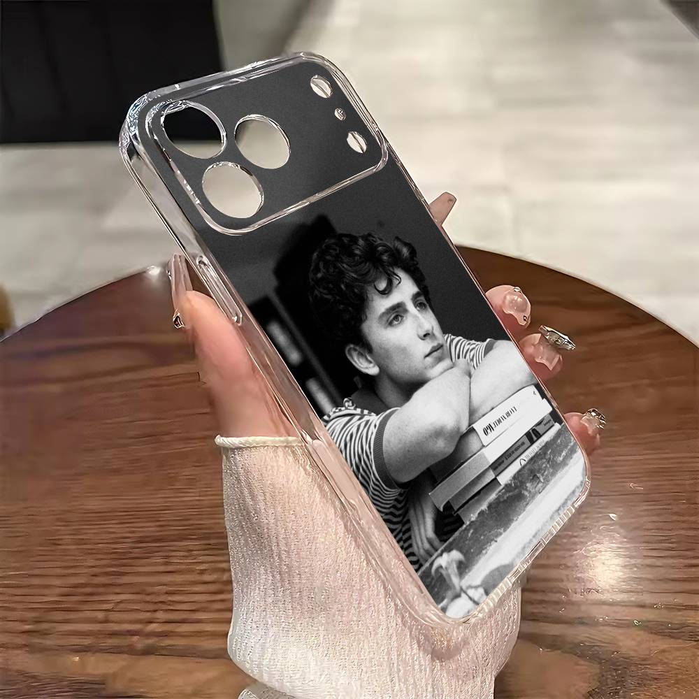 

T-Timothee C-Chalamet Phone Case For iPhone 17 16 15 14 13 12 11 Mini Pro Max Plus Transparent Cover iPhone14Pro