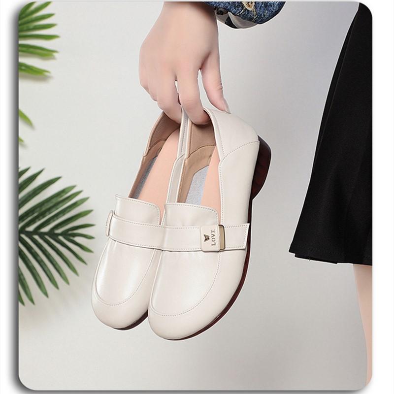 Fashion AIYUQI Ladies Shoes Wdges 2024 New Fall Casual Genuine Leather Mom Shoes Women Round Toe Large Size Women's Shoes