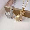 Luxurious Shining Cat Pendant Necklace - Kitten Gift for &, Birthday/Christmas Present, Casual Attire, Year-Round Accessory