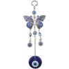 Reflect Negative Energy Car Pendant Rear View Mirror Blessing Ornament Hanging Ornament  Navy Blue Evil Eye