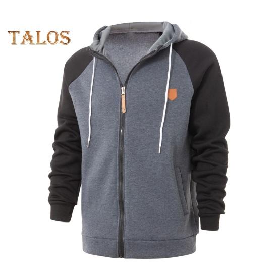 Мужская толстовка с капюшоном на молнии с длинными рукавами — фото 4