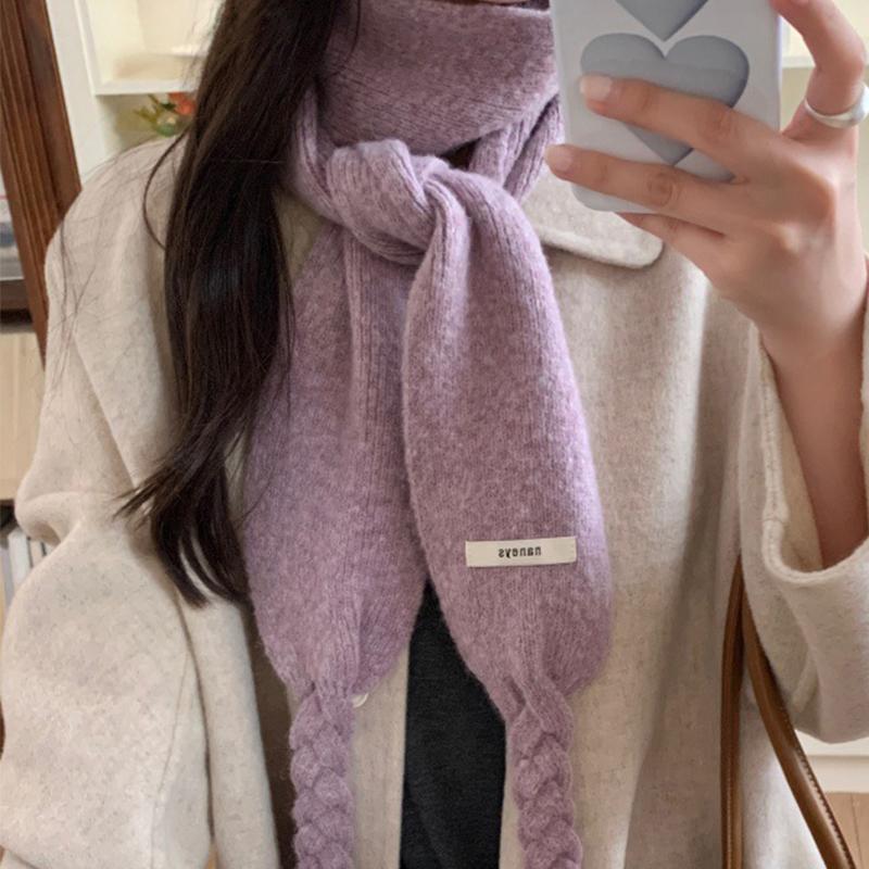 Luxury Winter Wool Scarf Women Cashmere Warm Pashmina  Neckerchief Female Shawl Wraps Thick Soft Cold-Proof Poncho Stole