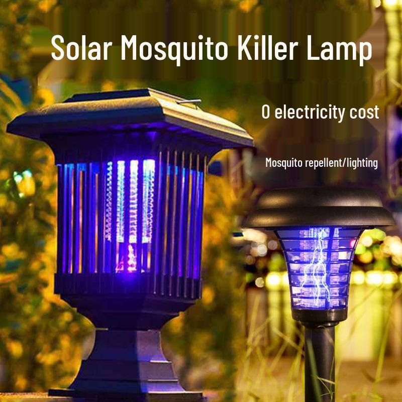 Waterproof Rechargeable Solar Insect & Mosquito Killer Lamp for Outdoor Use