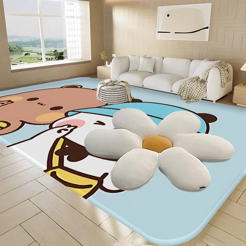 Bubu And Dudu Cute Cartoon Floor Mat INS Style Soft Bedroom Floor House Laundry Room Mat Anti-skid Household Carpets