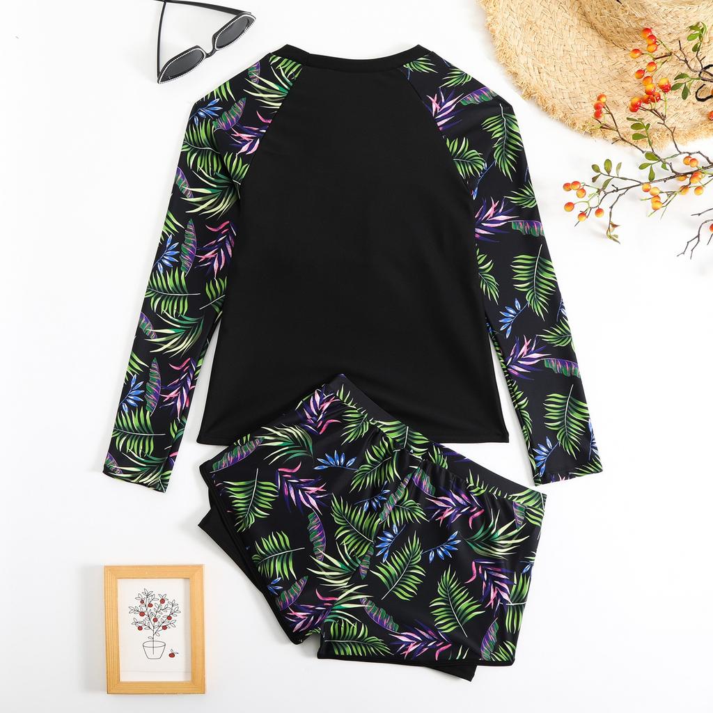 Damski seksowny jednoczęściowy strój kąpielowy z nadrukiem i dekoltem w serek