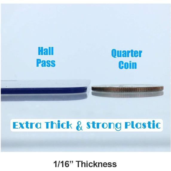GIFTEXPRESS 12 Piece Hall Pass Lanyards and School Passes Boys and Girl Bathroom Passes