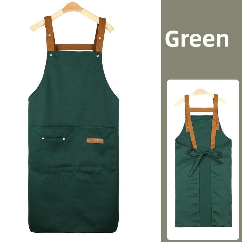 1pcs Waterproof Oil-Resistant Apron Home Kitchen Cooking Apron Workwear for Restaurant/Coffee/Milk Tea Shop