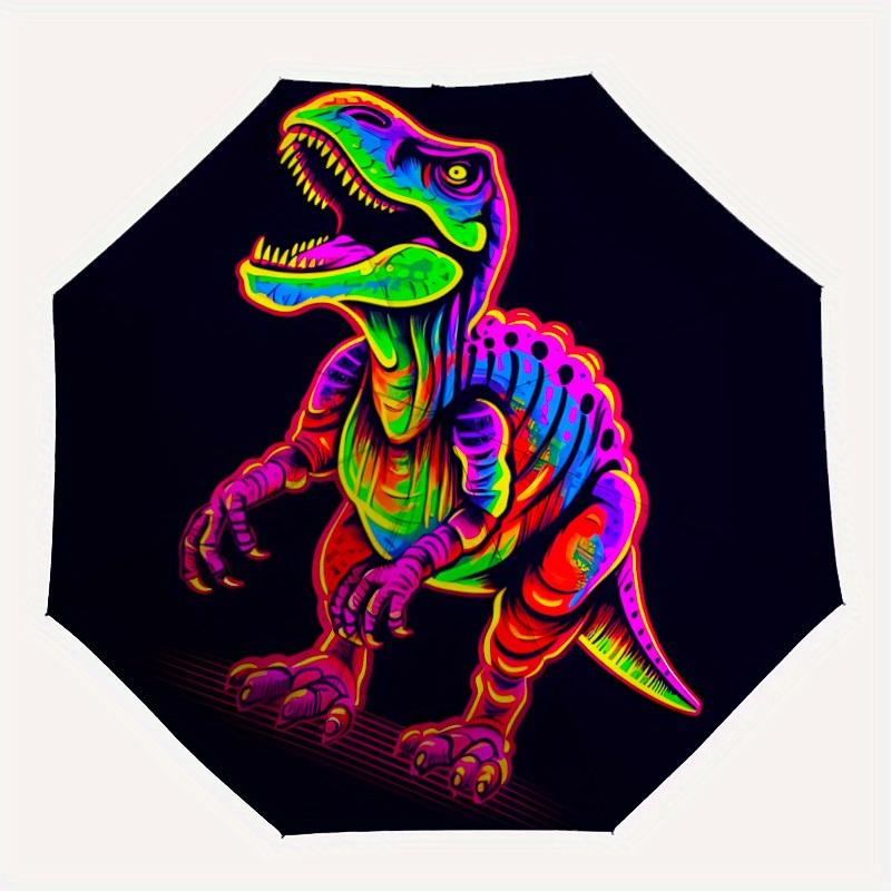 

1pc Neon Dinosaur Automatic Open/close Folding Umbrella, Compact Portable Travel Umbrella,Durable Construction yy250814191