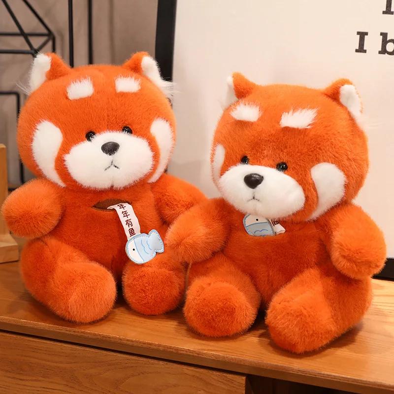 Cute Cute Raccoon Doll Red Panda Doll Sleeping Pillow Plush Toy Doll Soft Cute Brown Bear Holiday Gift for Boys and Girls