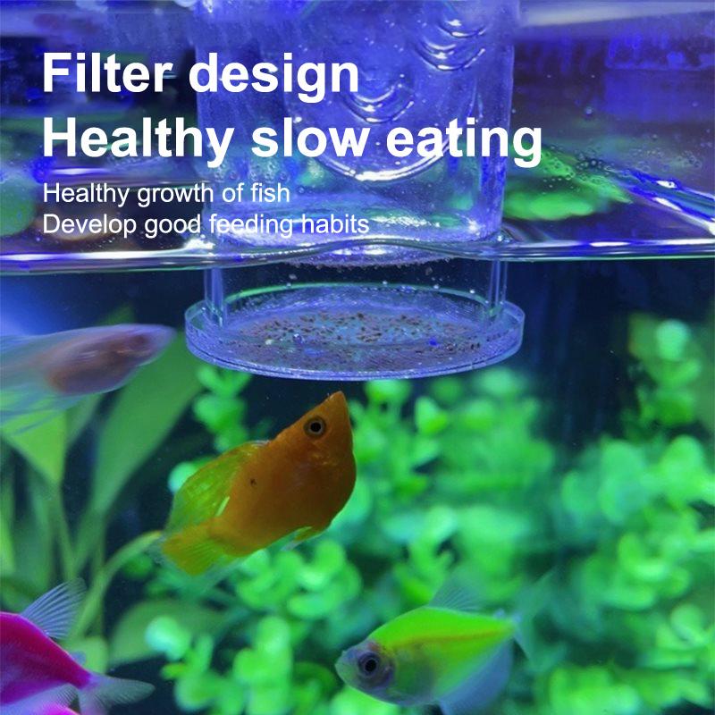 Durable Fish Tank Feeder Aquarium Fish Feeding Ring Transparent Floating Fixed Fish Feeder Feeding Ring Feeding Esophagus