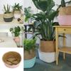 Foldable Rattan Grass Handmade Bamboo Storage Basket Laundry Grass Patchwork Wicker Rattan Seagrass Belly Garden Flower Pot