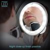 LED Makeup Mirror with Suction Cup, 360-Degree Swivel Flexible Gooseneck 10X Magnifying Foldable Precision Sharpness Mirror