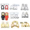 1Pair Car Battery Terminal Clamps Adjustable Conductive Caps Heavy Duty Stud Type Cable Positive Negative Motorcycle Boat Car