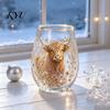 Feestelijk Ritueel Eetkamer Accessoire 330ML Kerst Glas Waterbeker, Krans/Kerstman/Hert/Kousen/Sneeuwman Patroon Feestelijk Glaswerk Seizoensgebonden
