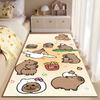 Cute Capybara Cartoon Pattern Carpet for Kids Room or Living Space Suitable for Use As an Anti-slip for Living Room Bedroom Sofas