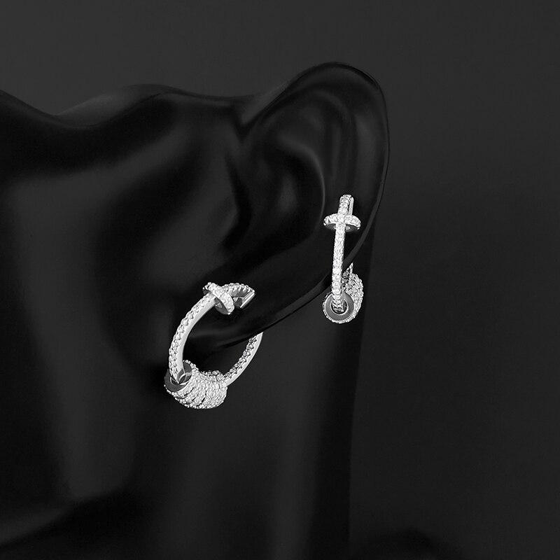 Sterling Silver Ag925 Earrings European And American Fashion Ladies Temperament All-match Smart Luxury Brand Monaco Jewelry