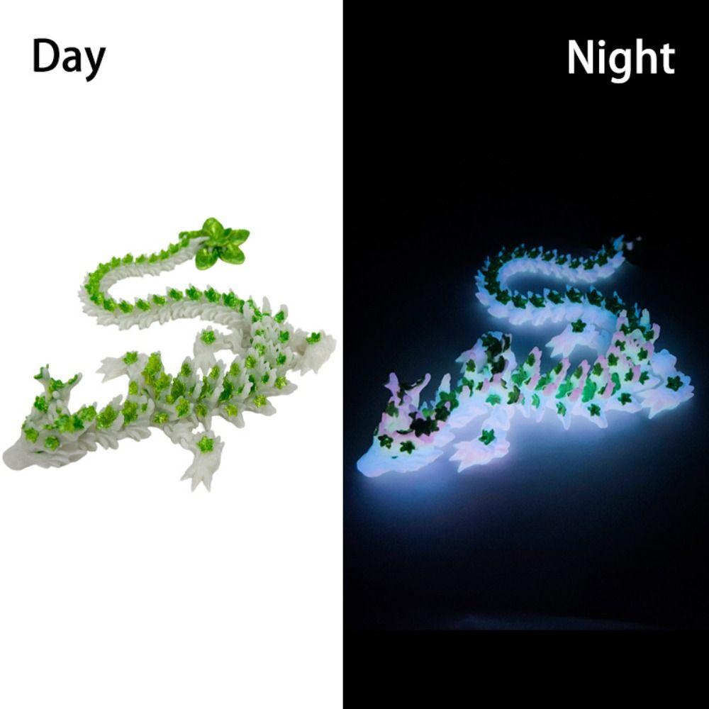 Desktop Decoration 3D Printed Dragon Articulated Luminous Chinese Loong  Home Decor