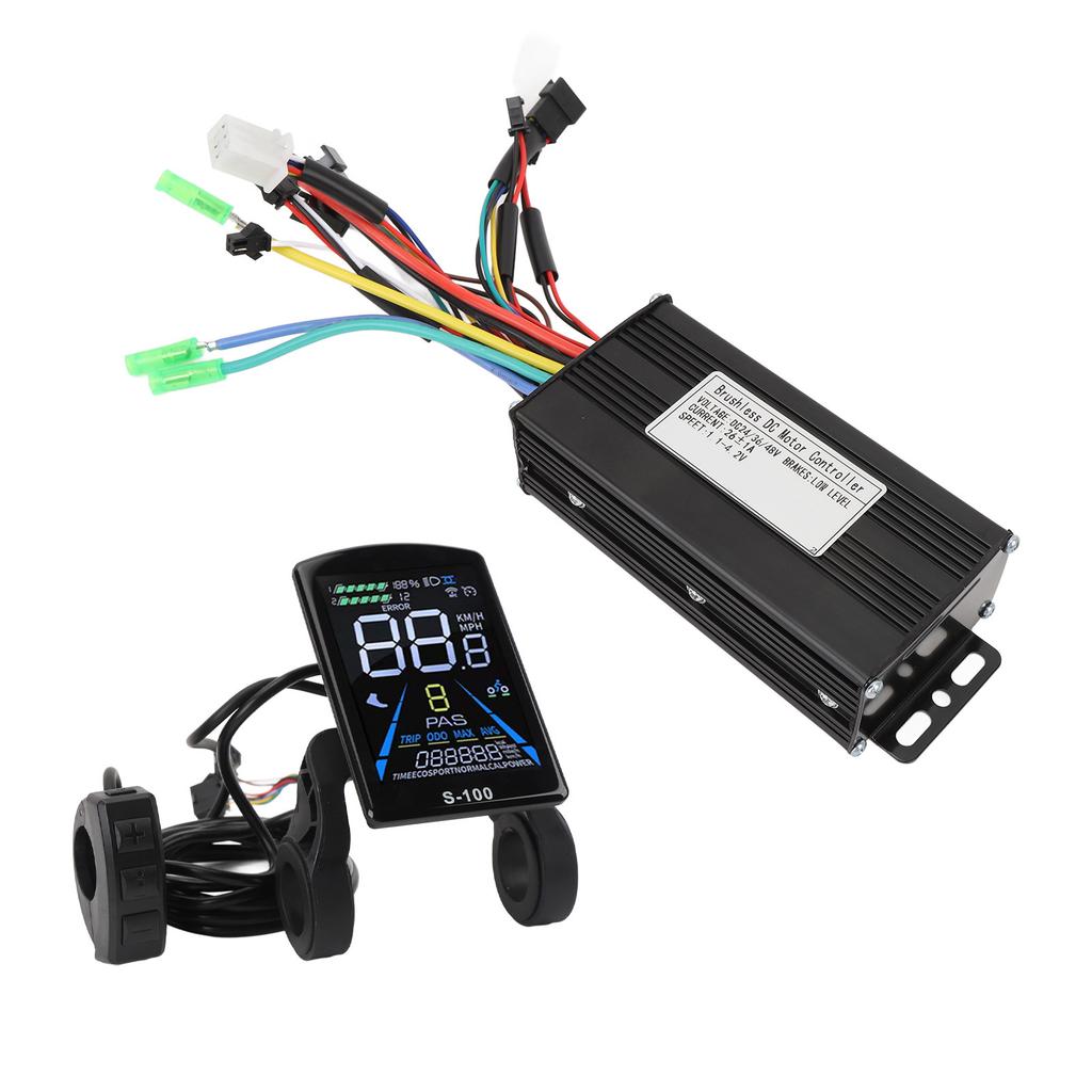 Electric Bike Controller Kit 3 Mode 26A Brushless Motor Controller with LCD Panel for 36V 500W 36V 750W 48V 500W 48V