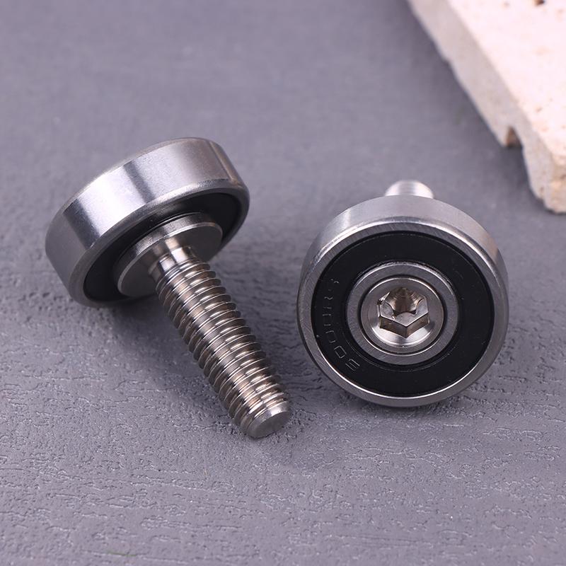 Łożyska wałeczkowe JS600026-8C2L25M8 o średnicy zewnętrznej 26 mm ze stali nierdzewnej, 1/2 szt. Łożyska z gwintem M8 do drzwi i okien