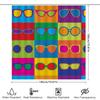 Unique Glasses Shower Curtain Sets Waterproof Bathroom Decor Modern Art Pattern Fabric Liner Vintage Style Home Textile