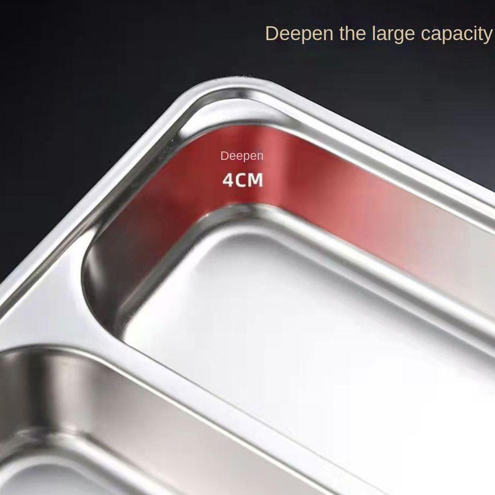 Vaisselle de cantine Assiettes compartimentées Assiette compartimentée en acier inoxydable Nouveau plateau de dîner