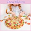 Wooden Simulation Single And Multi Layer Vegetable And Fruit Pizza Children Toy For Imaginative Play And Parentchild Interaction