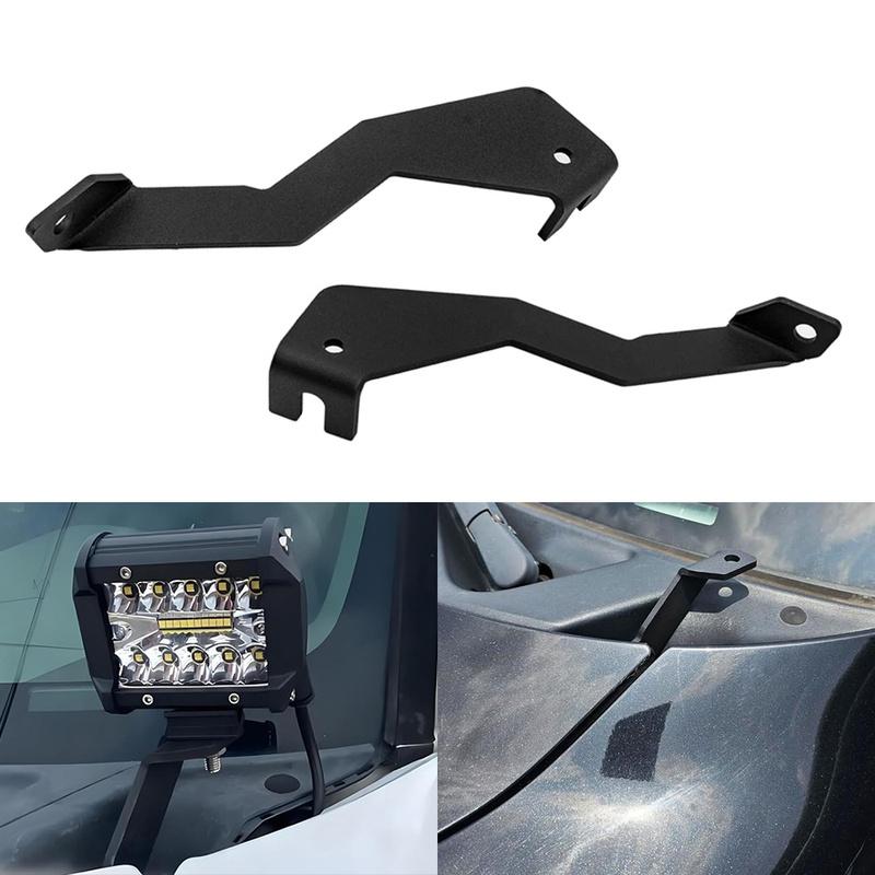 for Ford F150 2004-2014 Engine Hood Hinge Ditch Led Mount Brackets Work Light Bracket for Svt Ratpor 2010-2014