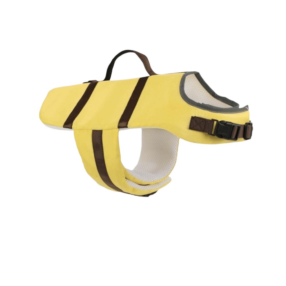 Adjustable Dog Life Jacket High Flotation Dog Swimming Clothes Dog Swimsuit Dog Safety Vests Beach S жёлтый