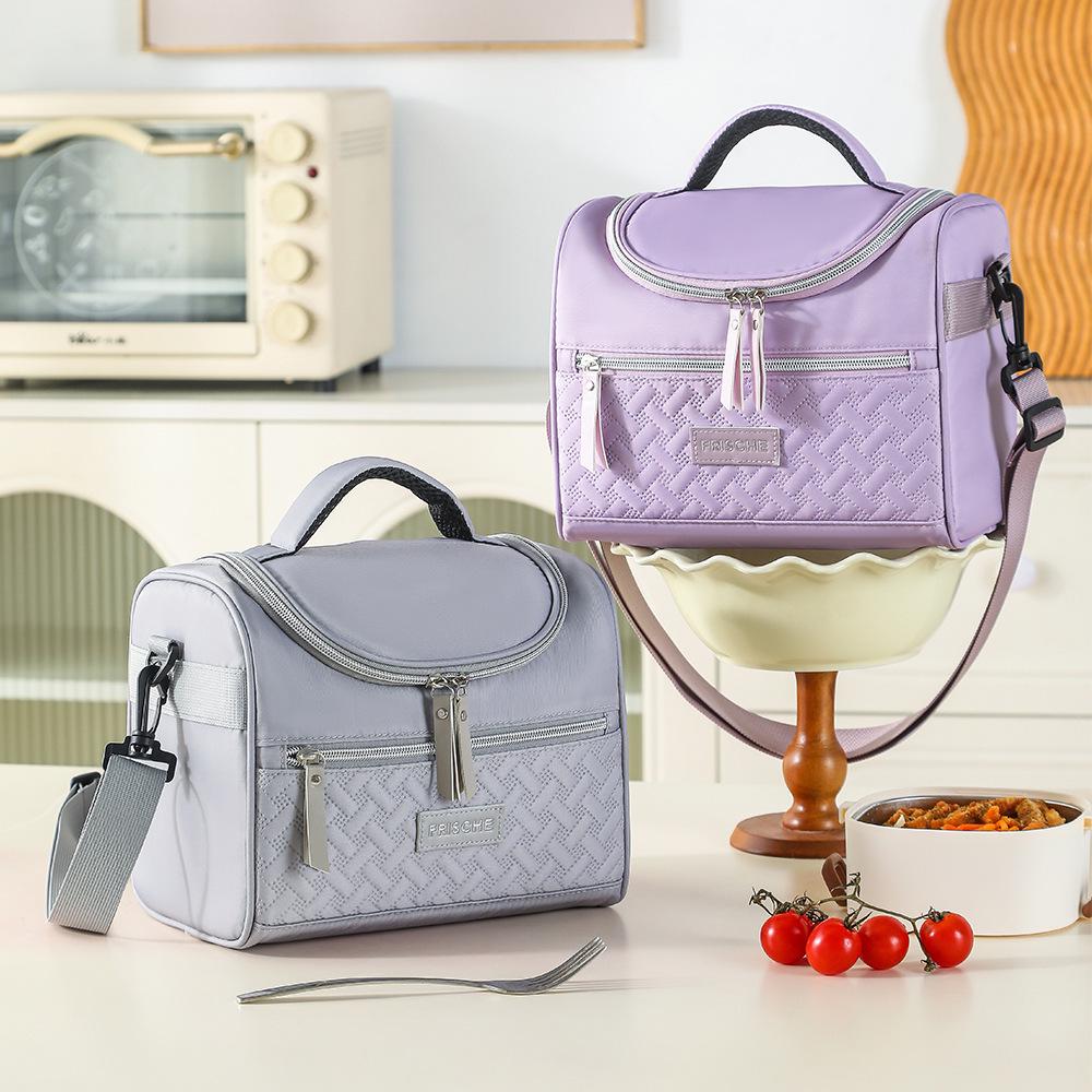 Large Capacity Insulated Lunch Bag - Portable, Thickened, and Crossbody for Office Workers and Kids
