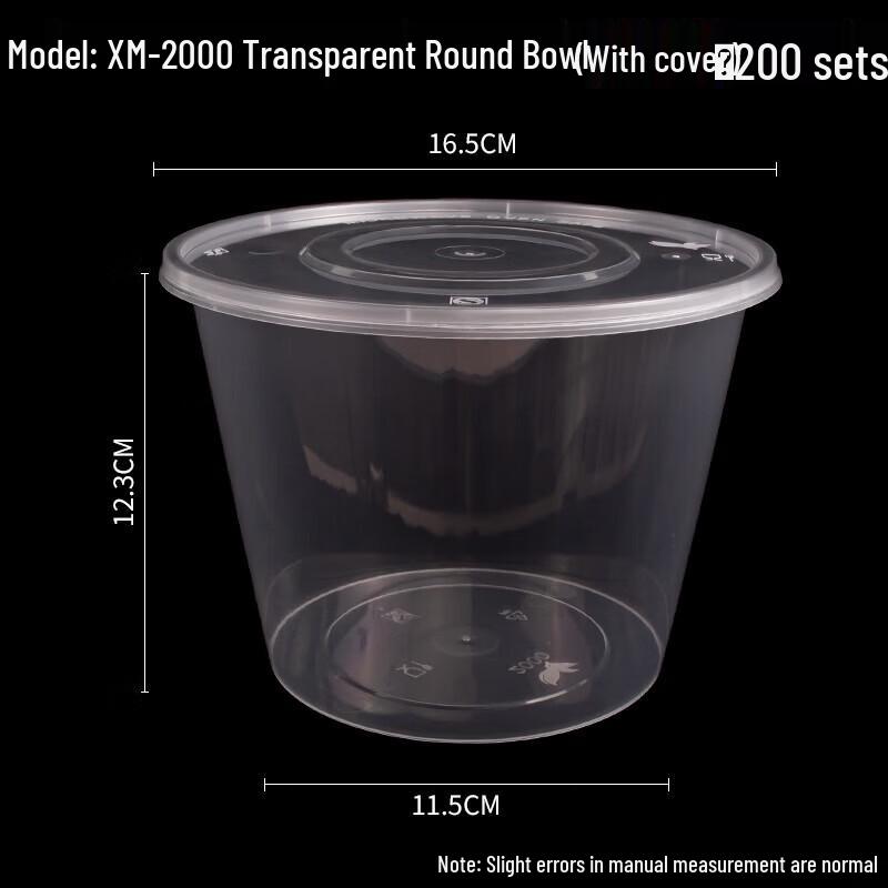 

Food Grade Round Plastic Takeout Bowls
