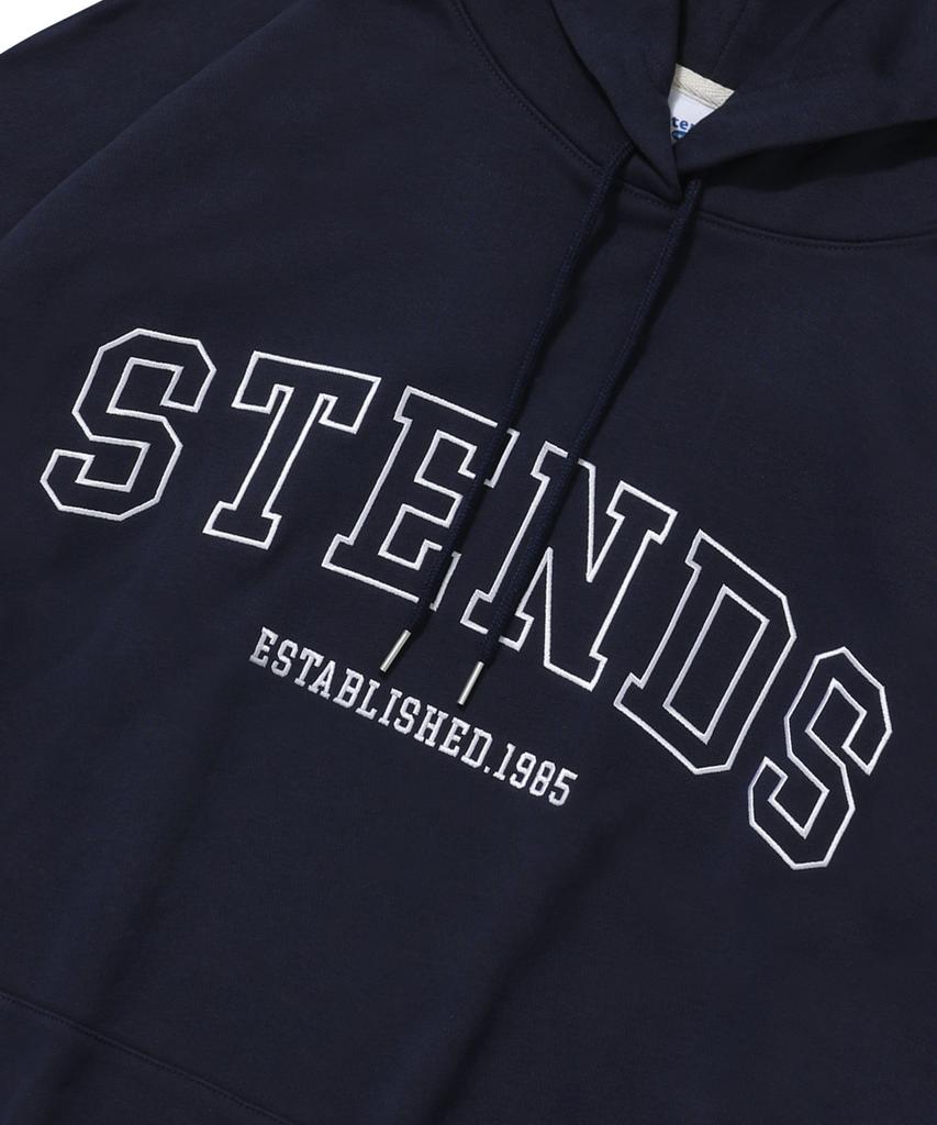 [M~4Xl] Original Stroke Logo Hoodie_Navy