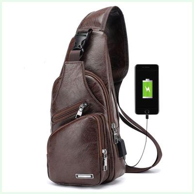 Men's Korean Style Multifunctional Crossbody Chest Bag and Waist Backpack for Outdoors