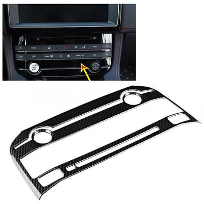 Accesoriu pentru cadru pentru buton central pentru aer condiționat din fibră de carbon pentru Jaguar XE XF XFL F-PACE F pace 2016 2017