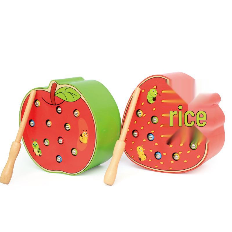 Wooden Magnetic Bug Catching Toy for Kids - Enhances Hand-Eye Coordination, Color Memory, and Parent-Child Interaction