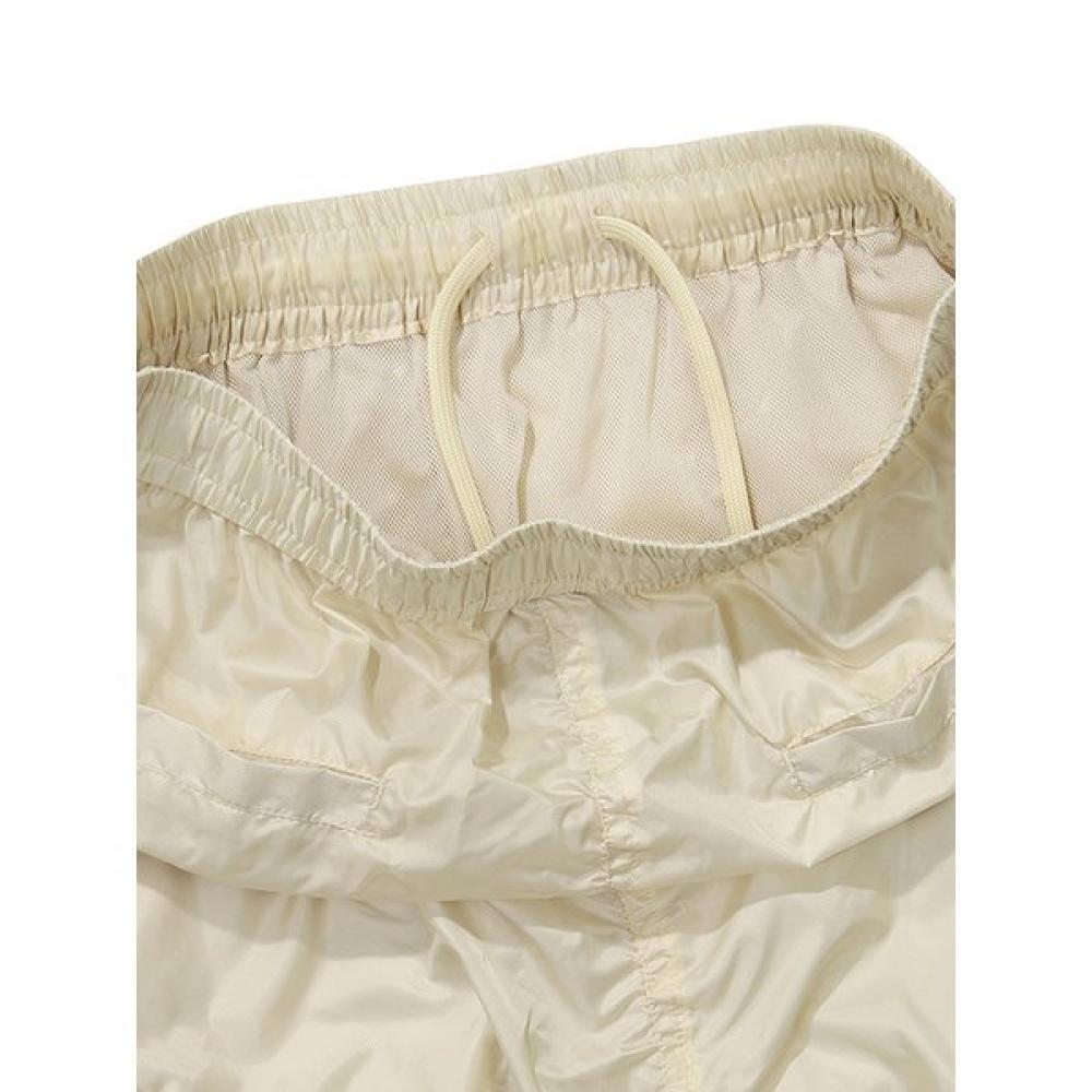 Women Shirring Cargo Midi Skirt  Cream 