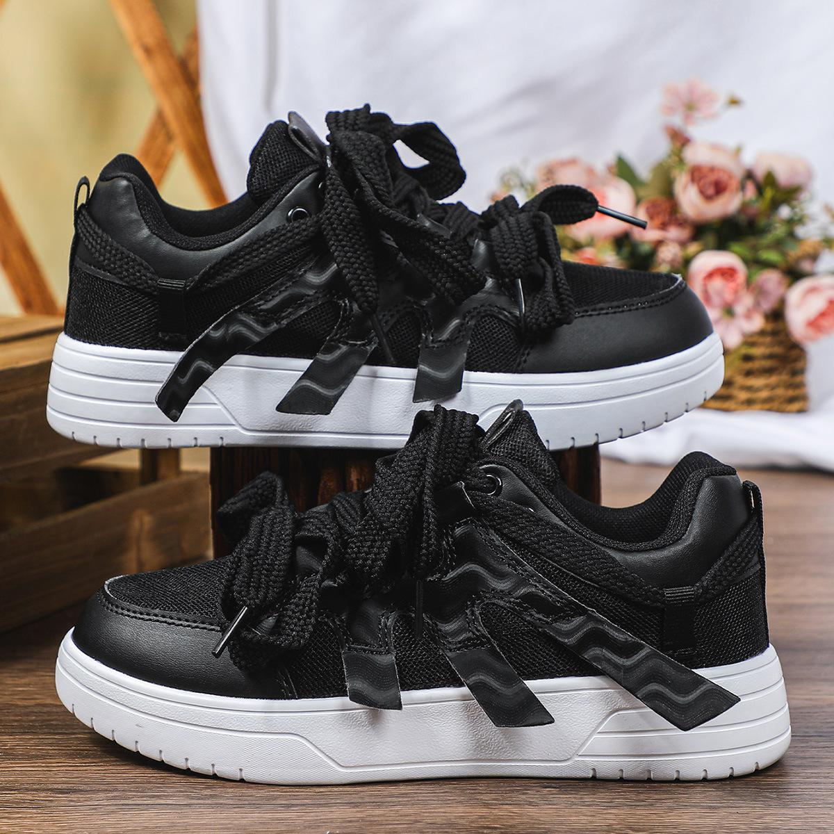 

Желтые Кроссовки Женские Платформа Спортивная Обувь Женская Дышащая Весна Натяжные Толстая Подошва Уличные Женские Теннисные Повседневные Обувь Унисекс 35 чёрный